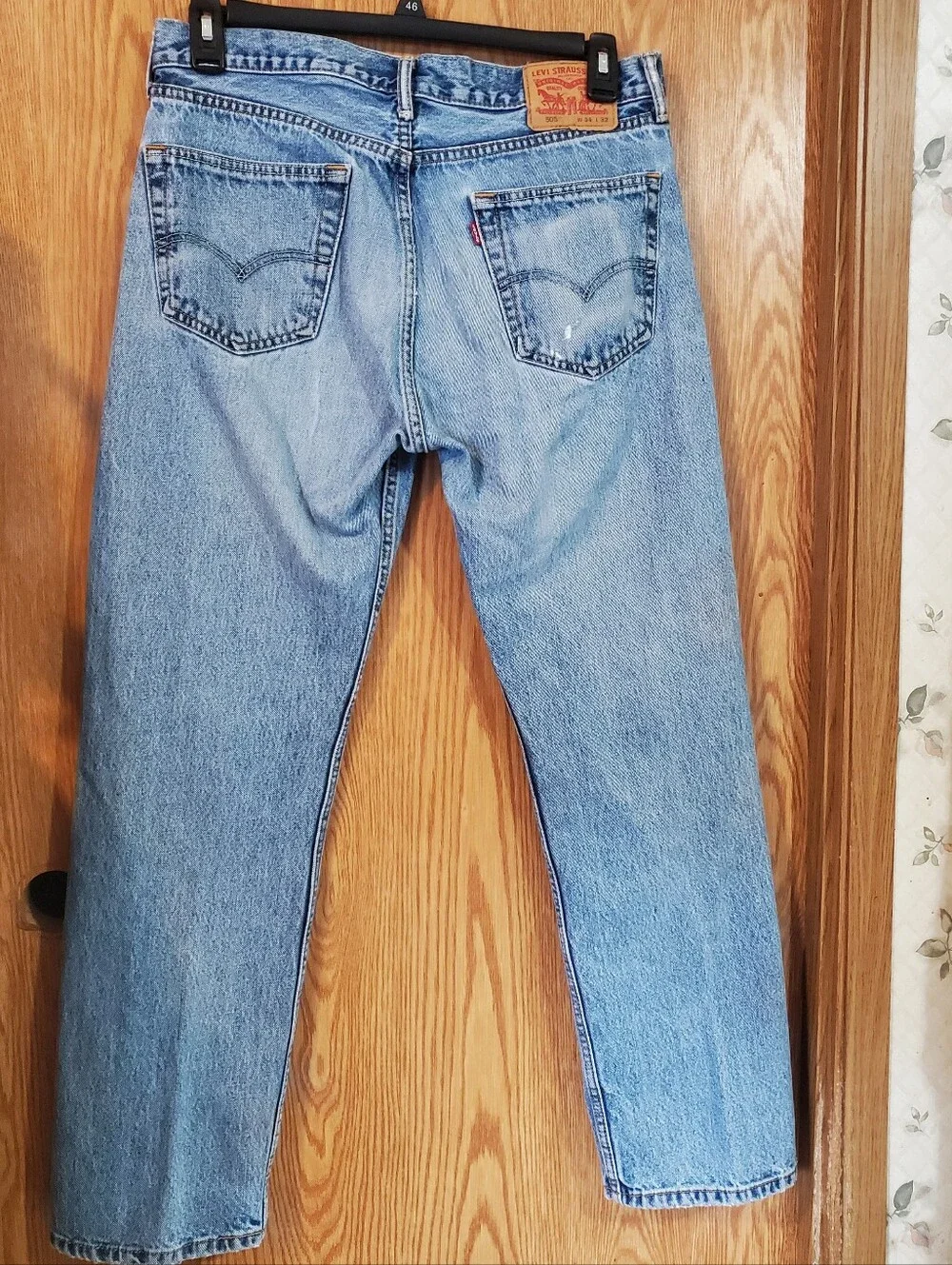 Levi's 505 Light Blue Straight Men's Jeans 34/32 100% Cotton